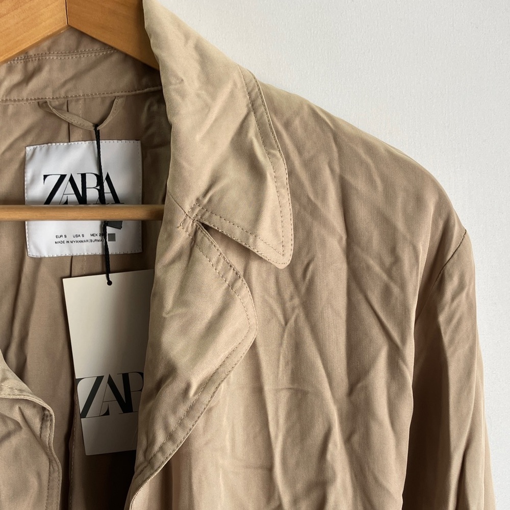 Zara Beige Trench Coat - Picture 2 of 7